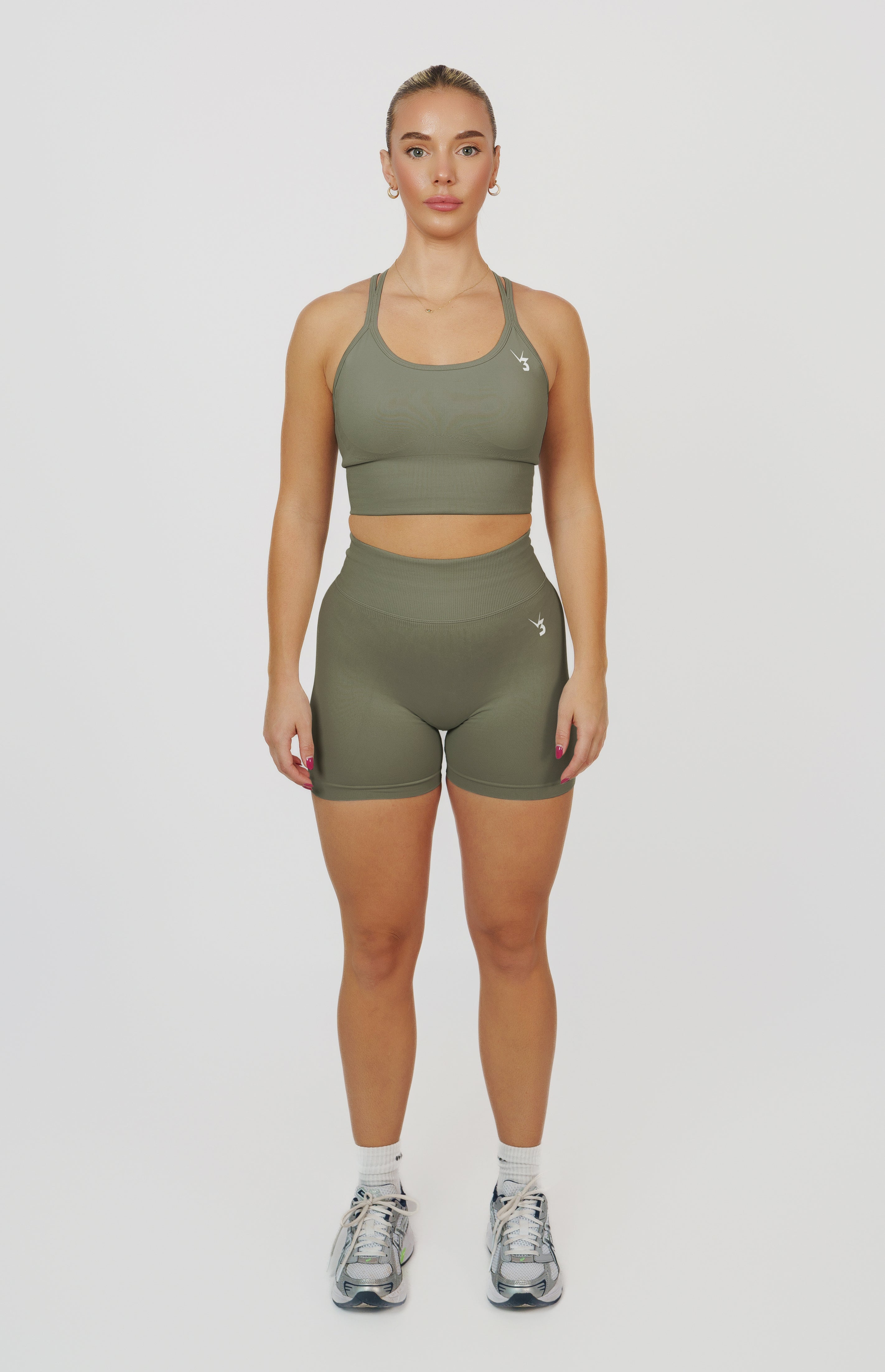 Form Seamless Strappy Sports Bra - Olive Green