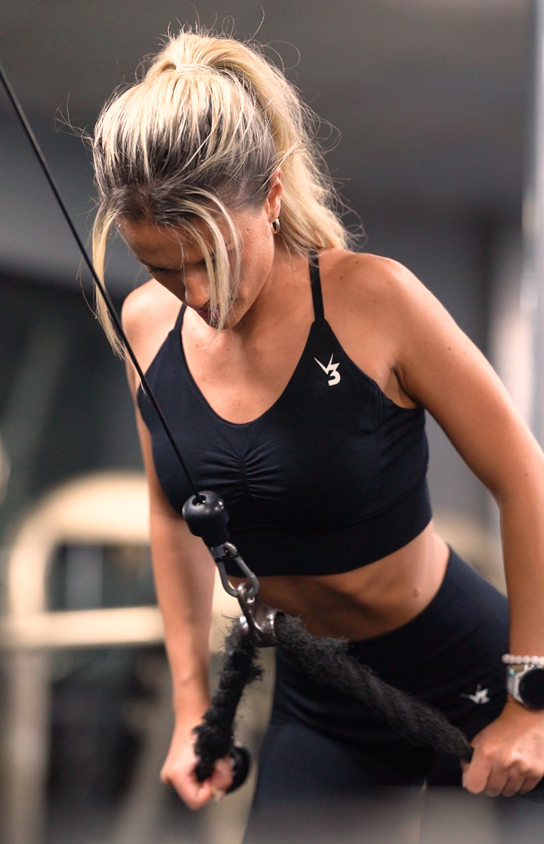 Tempo Seamless Multi-Way Sports Bra - Black