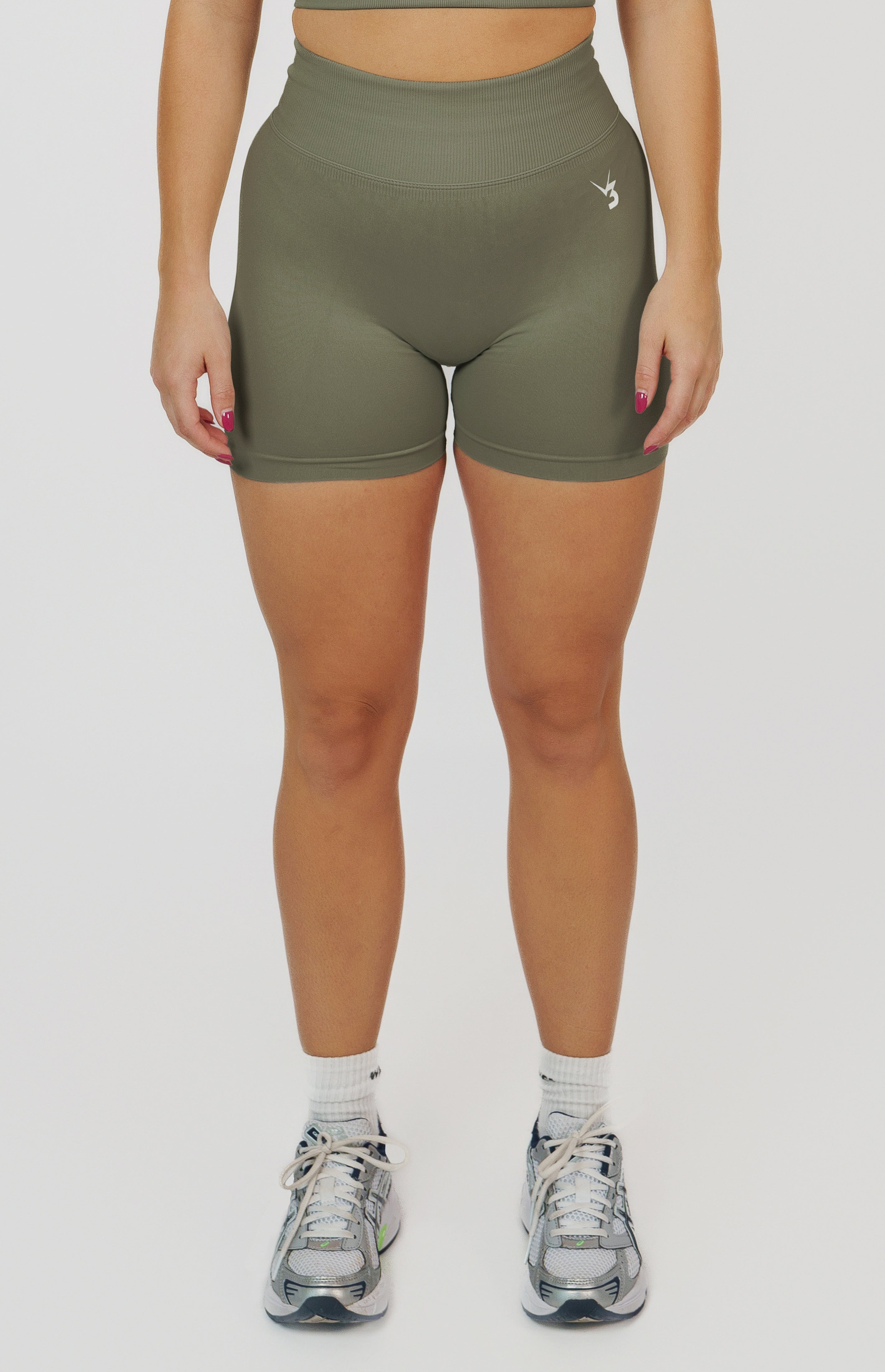 Form Seamless Scrunch Shorts - Olive Green