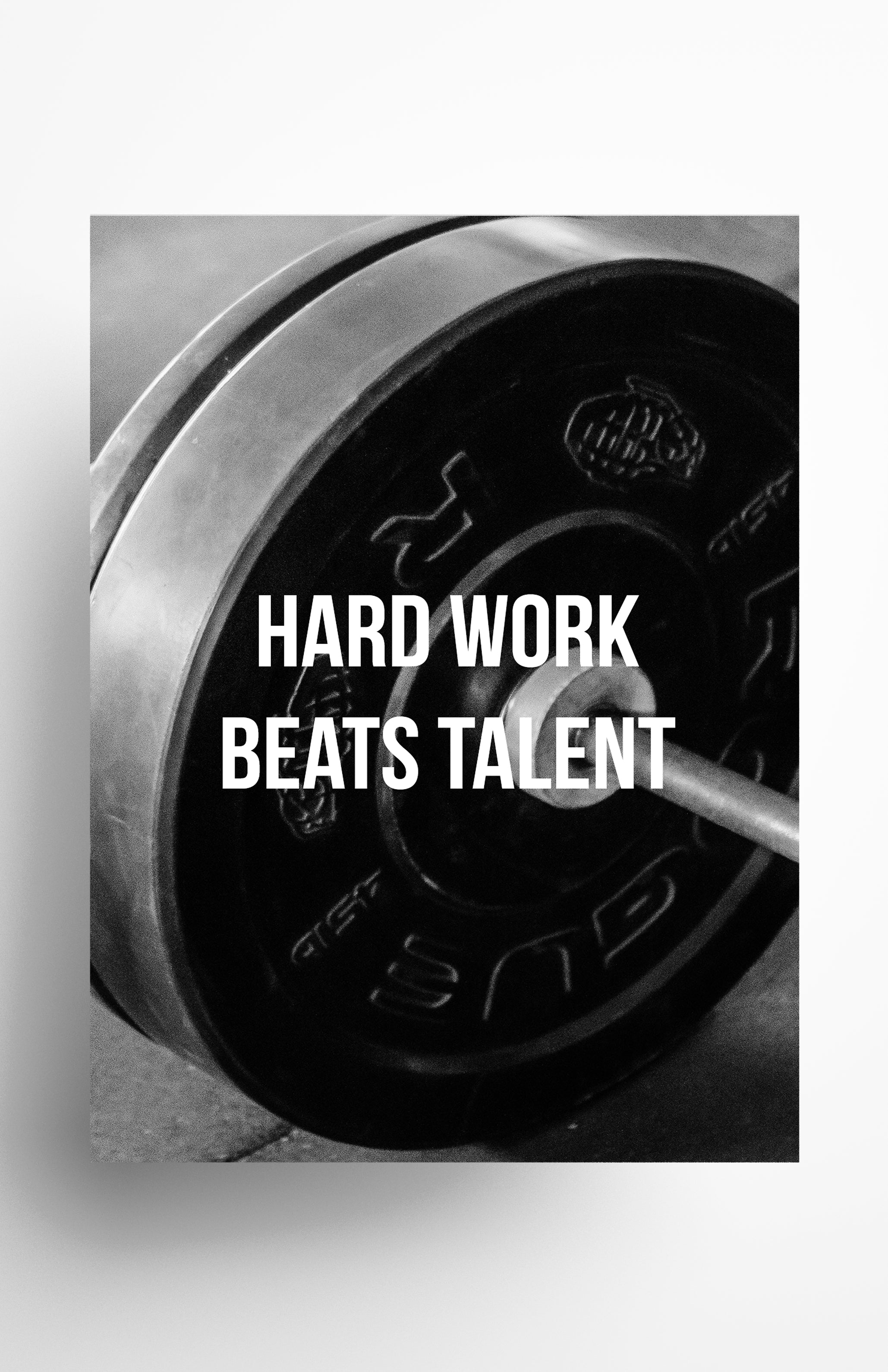 V3 Apparel womens hard work beats talent, Motivational posters, mens inspirational wall artwork and empowering poster quote designs for office, home gym, school, kitchen and living room.